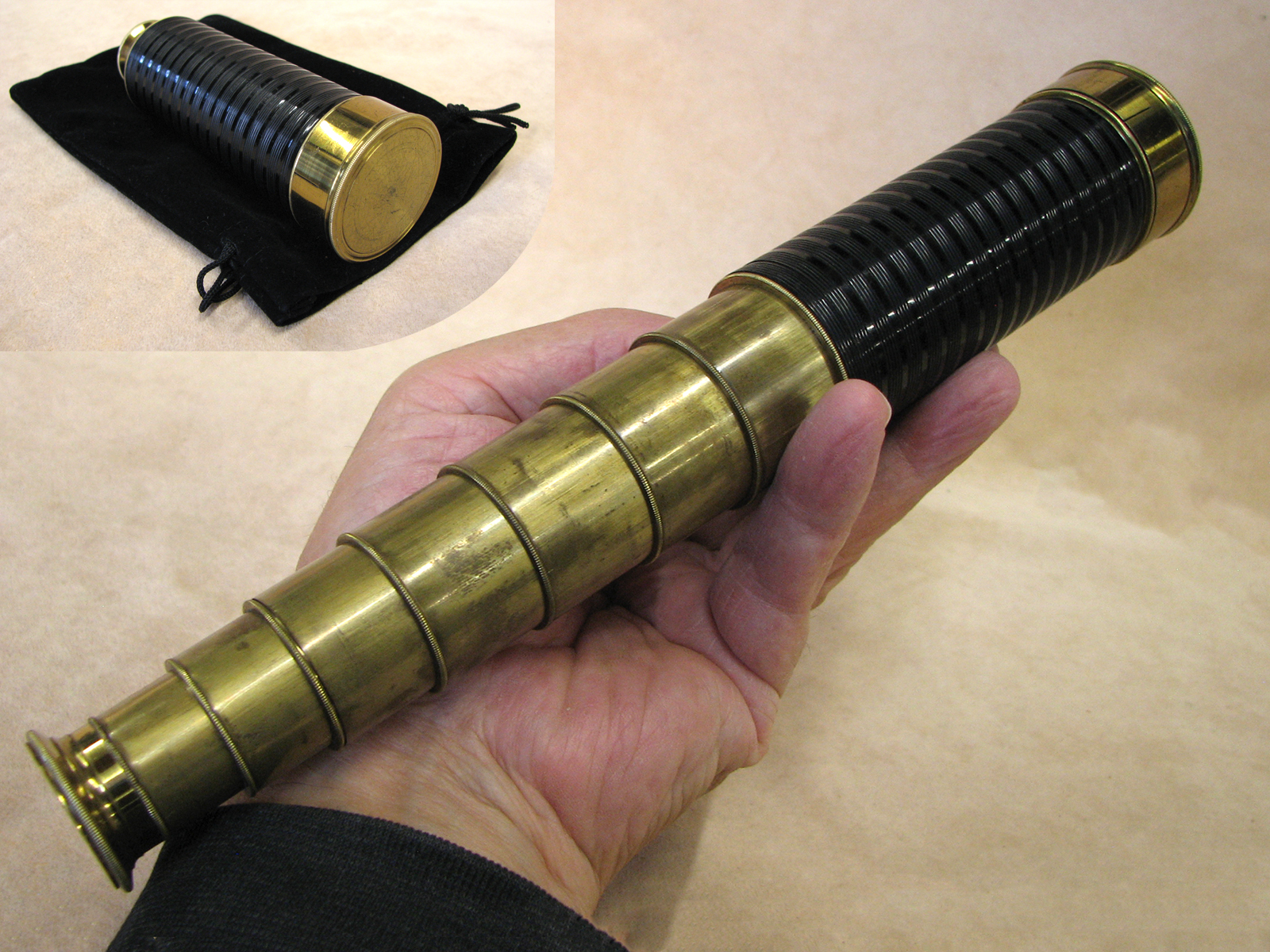 Adie & Son Mariners seven draw pocket telescope circa 1850 